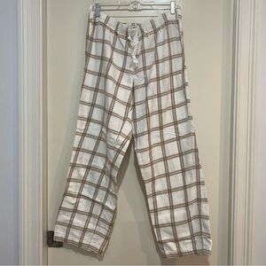J. Crew flannel pajama pants - White and Brown